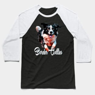 Border Brilliance: Smart and Agile Dog Stars on Eye-Catching T-Shirt Baseball T-Shirt